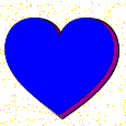 Gif animé coeur rouge et bleu